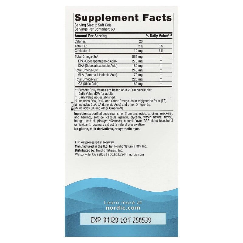 Complete Omega, Lemon, Nordic Naturals, 120 softgels