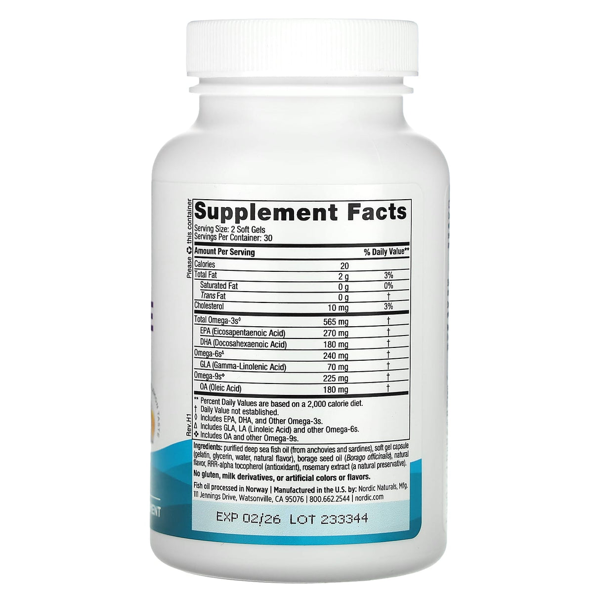 Complete Omega, Lemon, Nordic Naturals, 60 softgels