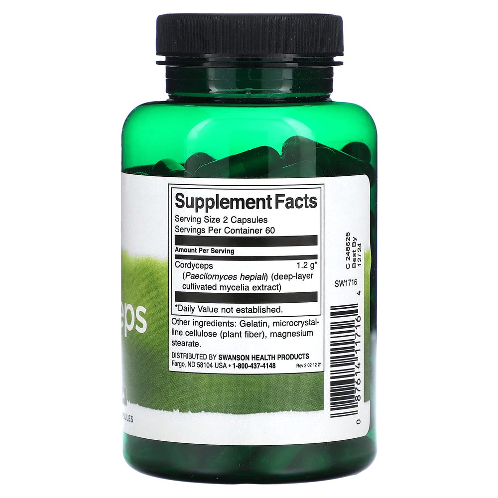 Cordyceps, 600mg, Swanson, 120 capsule SW1716