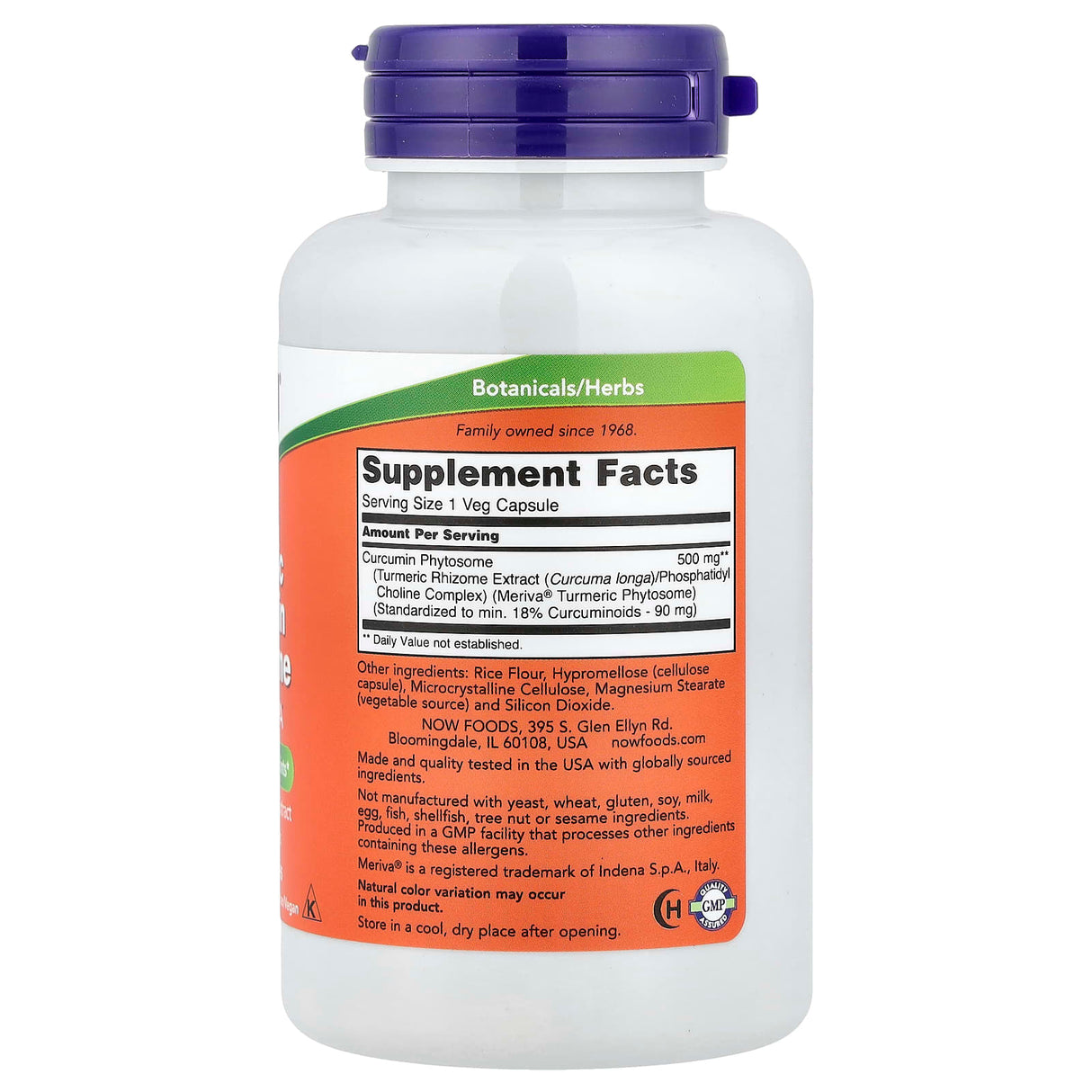 Curcumin Phytosome, 500mg, Now Foods, 60 capsule