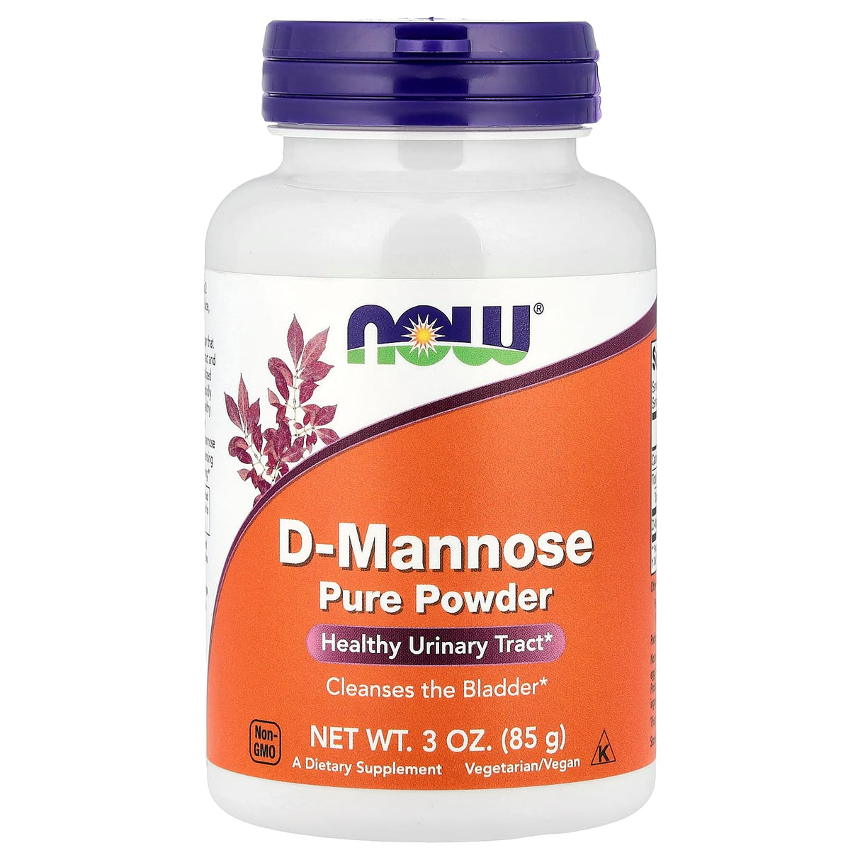 D-Mannose Organic Pure Powder, Now Foods, 85g