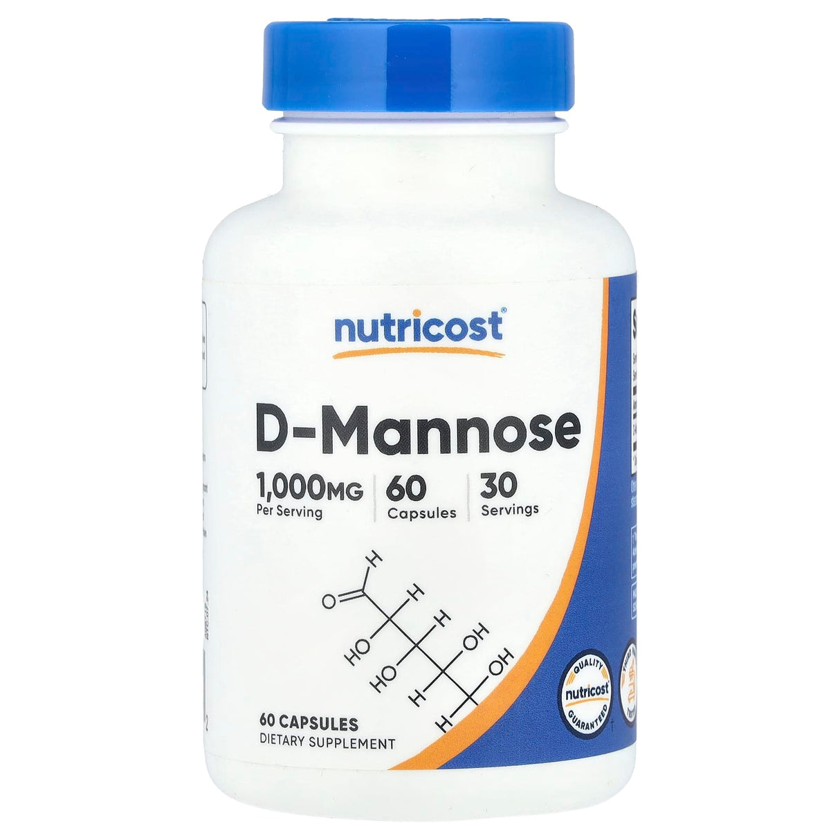 D-Mannose, 500 mg, Nutricost, 60 capsule