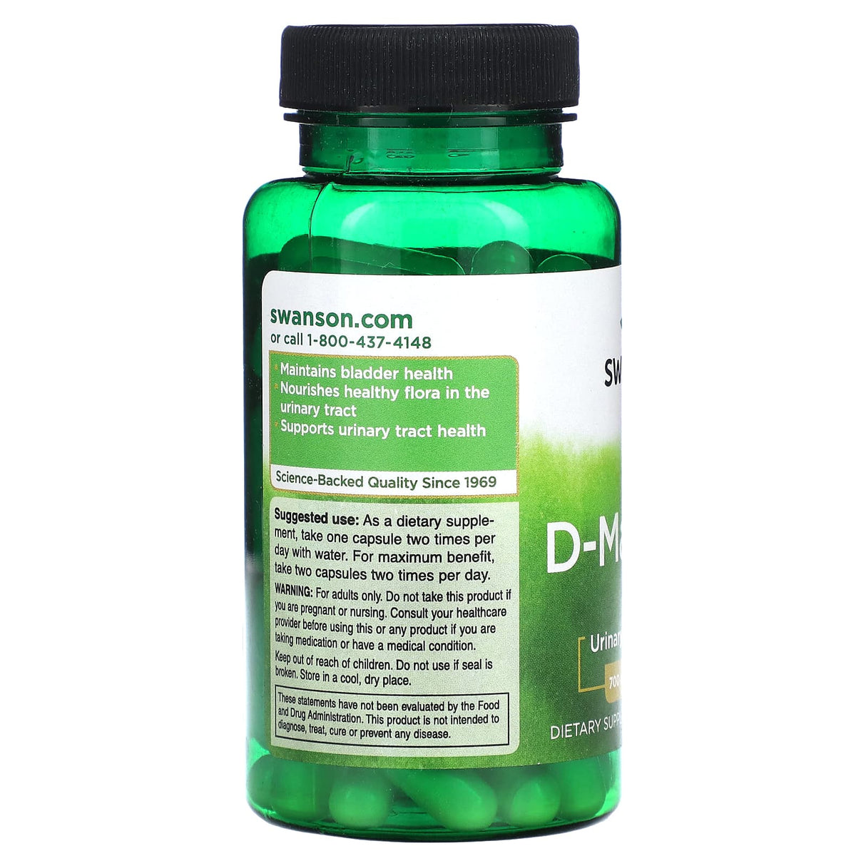 D-Mannose, 700mg, Swanson, 60 capsule SW1185