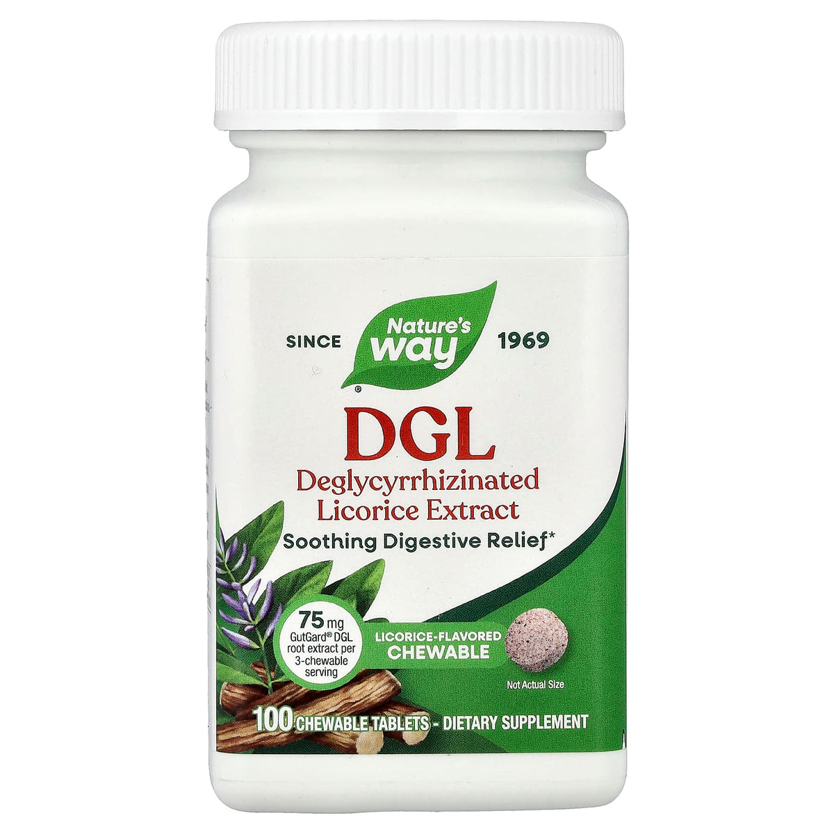 DGL, Licorice Extract, Nature's Way, 100 drajeuri