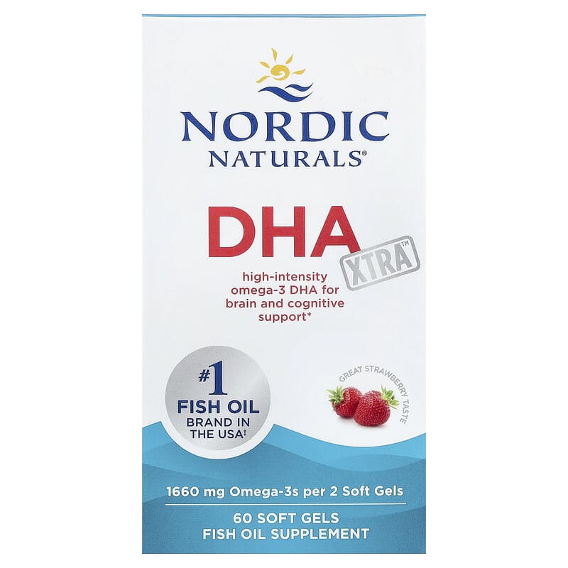 DHA Xtra Omega 3, 960 mg, Nordic Naturals, 60 softgels