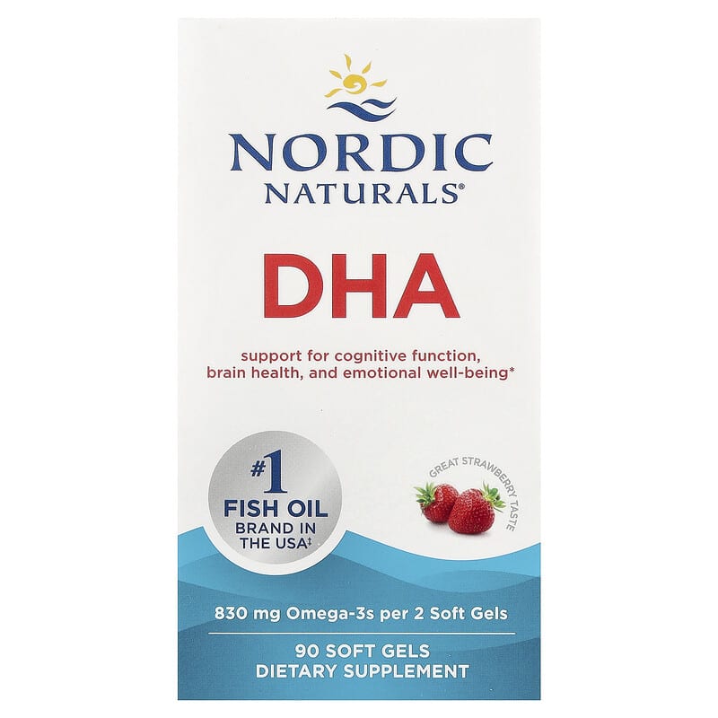 DHA (Omega 3), 480 mg, Nordic Naturals, 90 softgels
