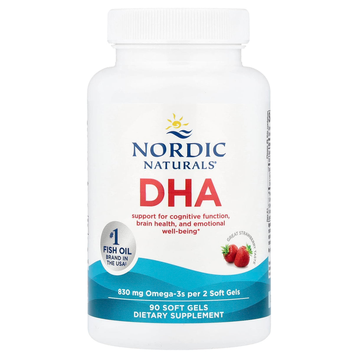 DHA (Omega 3), 480 mg, Nordic Naturals, 90 softgels