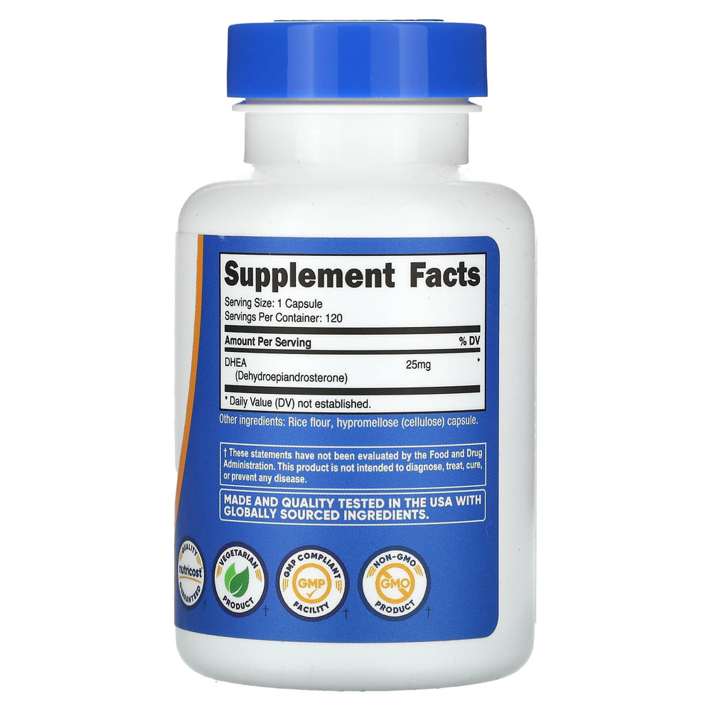 DHEA (Suport Hormonal), 25 mg, Nutricost, 120 Capsule