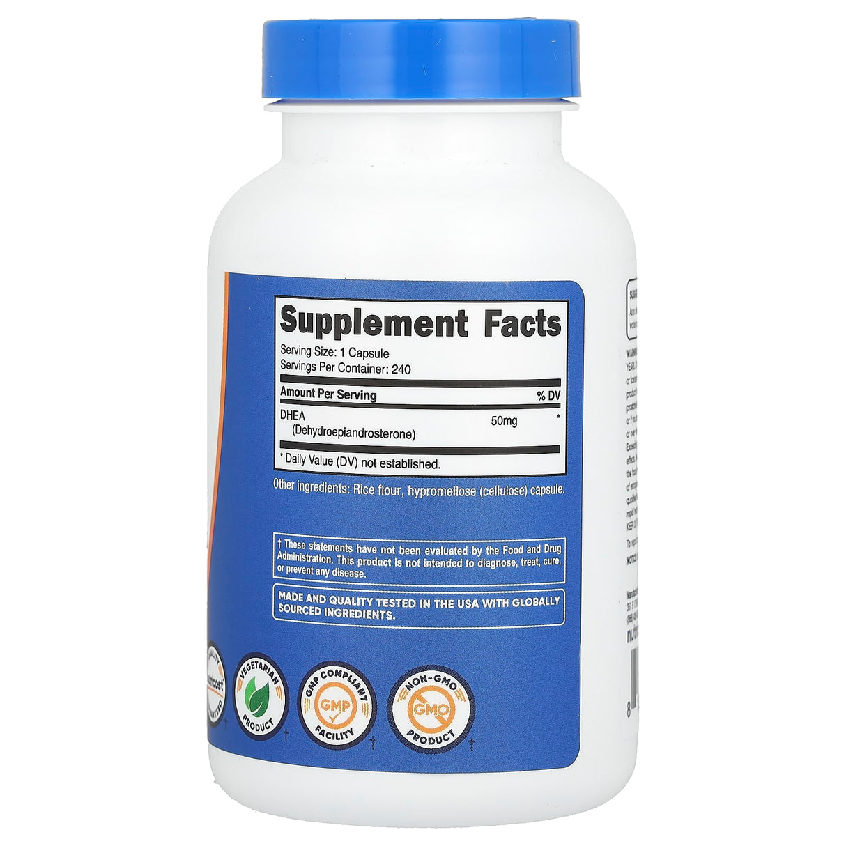 DHEA (Suport Hormonal), 50 mg, Nutricost, 240 Capsule