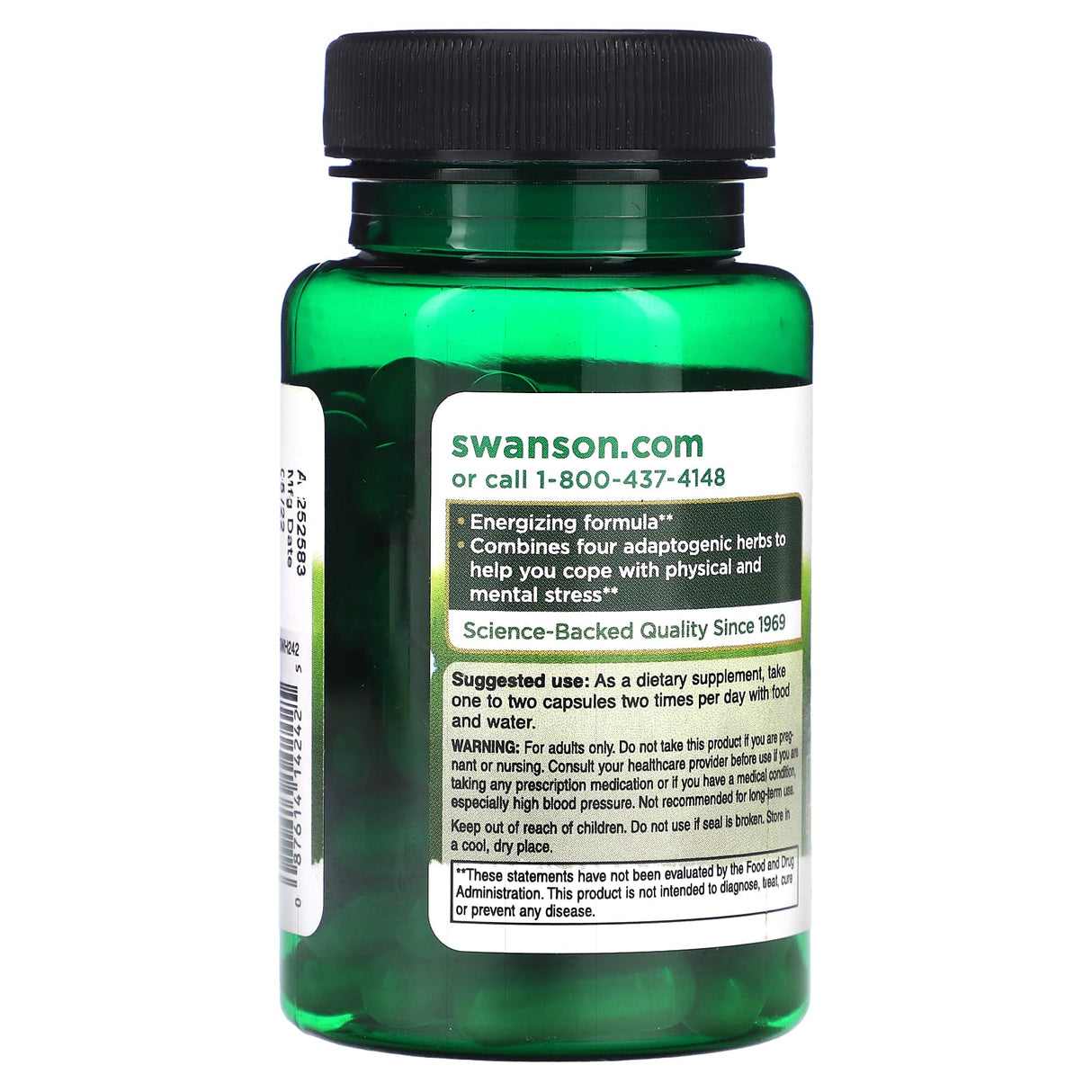 Dual Ginseng Plus Ashwagandha, Swanson, 60 capsule SWH242