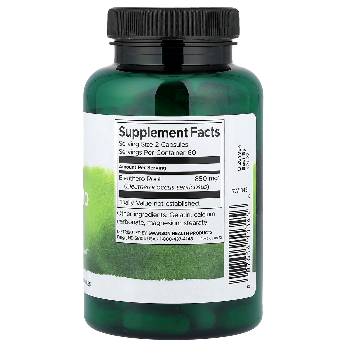 Eleuthero Root (Ginseng) 425 mg, Swanson, 120 capsule SW1345