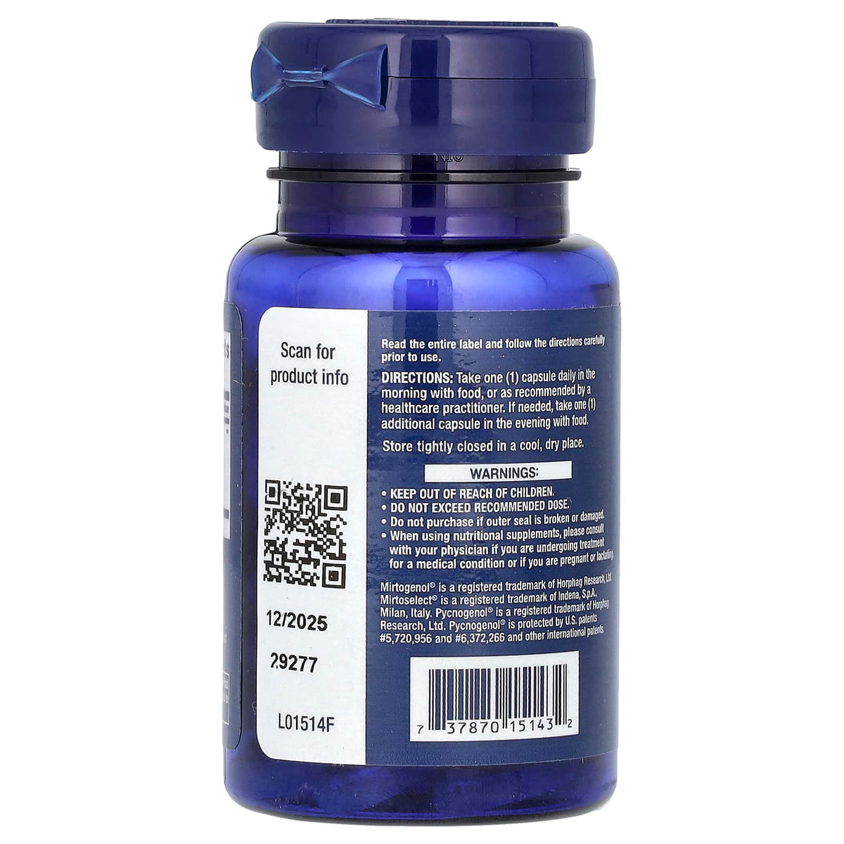 Eye Pressure Support with Mirtogenol, Life Extension, 30 capsule