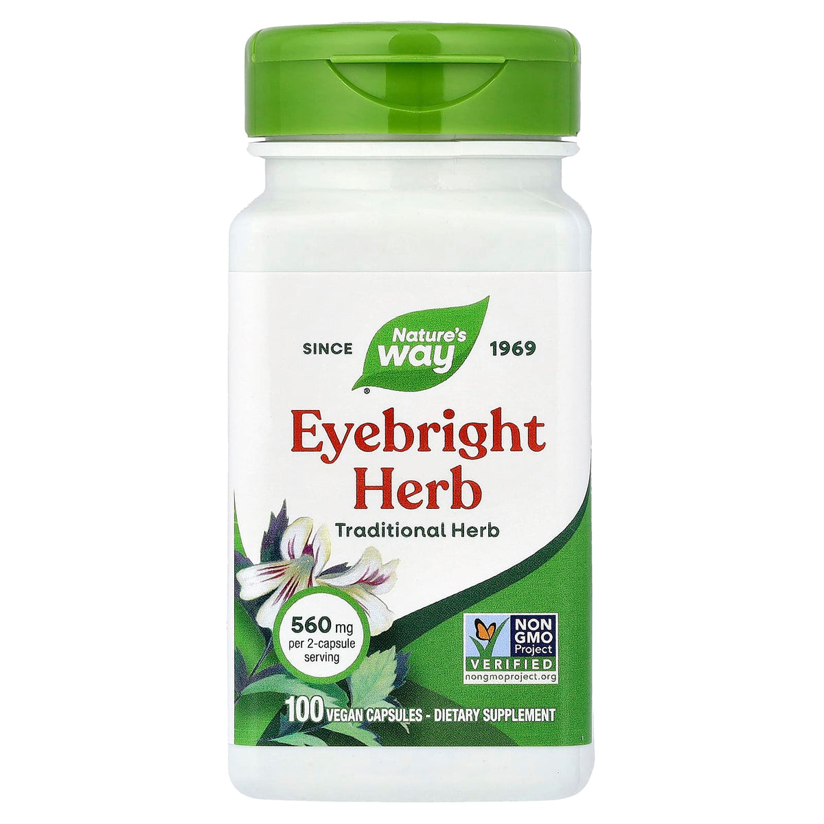 Eyebright Herb (Sănătatea Oculară), 280 mg, Nature's Way, 100 Capsule