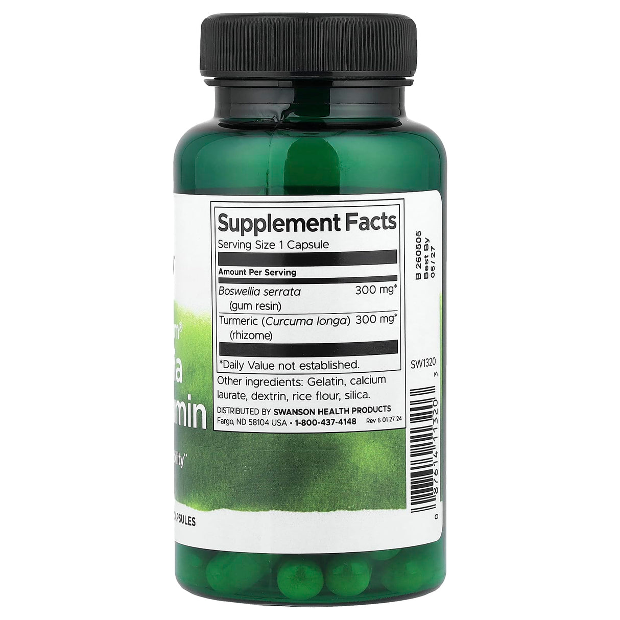 Full Spectrum Boswellia and Curcumin, Swanson, 60 capsule SW1320