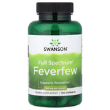 Full Spectrum Feverfew (Spilcuță), 380mg, Swanson, 100 capsule SW1700