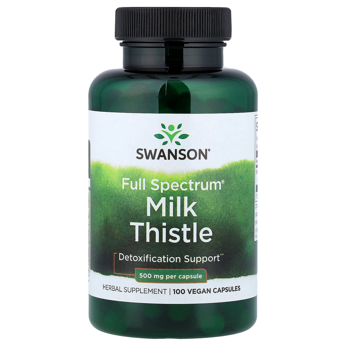 Full Spectrum Milk Thistle (Armurariu), 500mg, Swanson, 100 capsule SW966