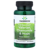 Full Spectrum Valeriana, Mușețel și Hamei, Swanson, 60 capsule SW1665