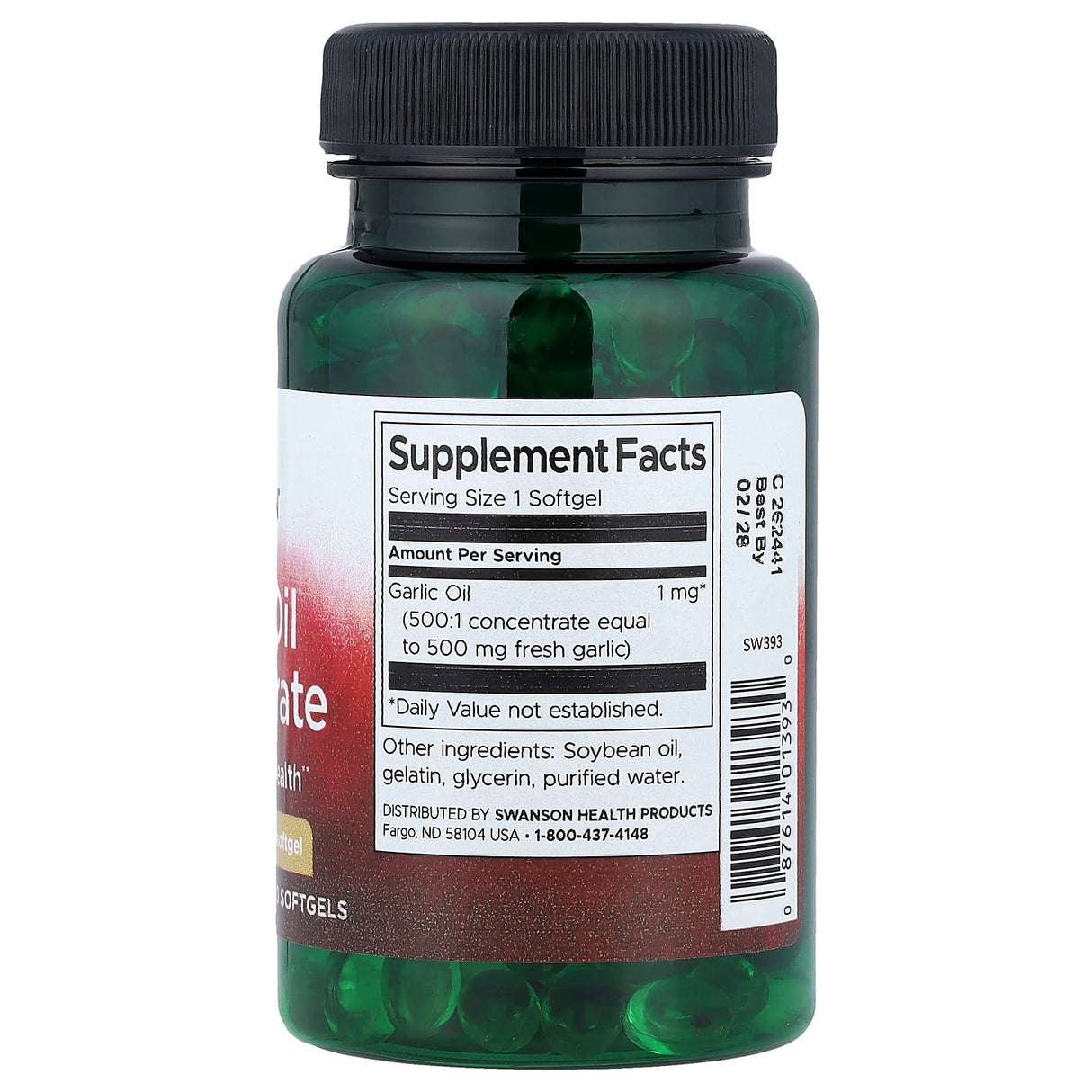 Garlic Oil (Ulei de Usturoi), 500 mg, Swanson, 250 softgels SW393