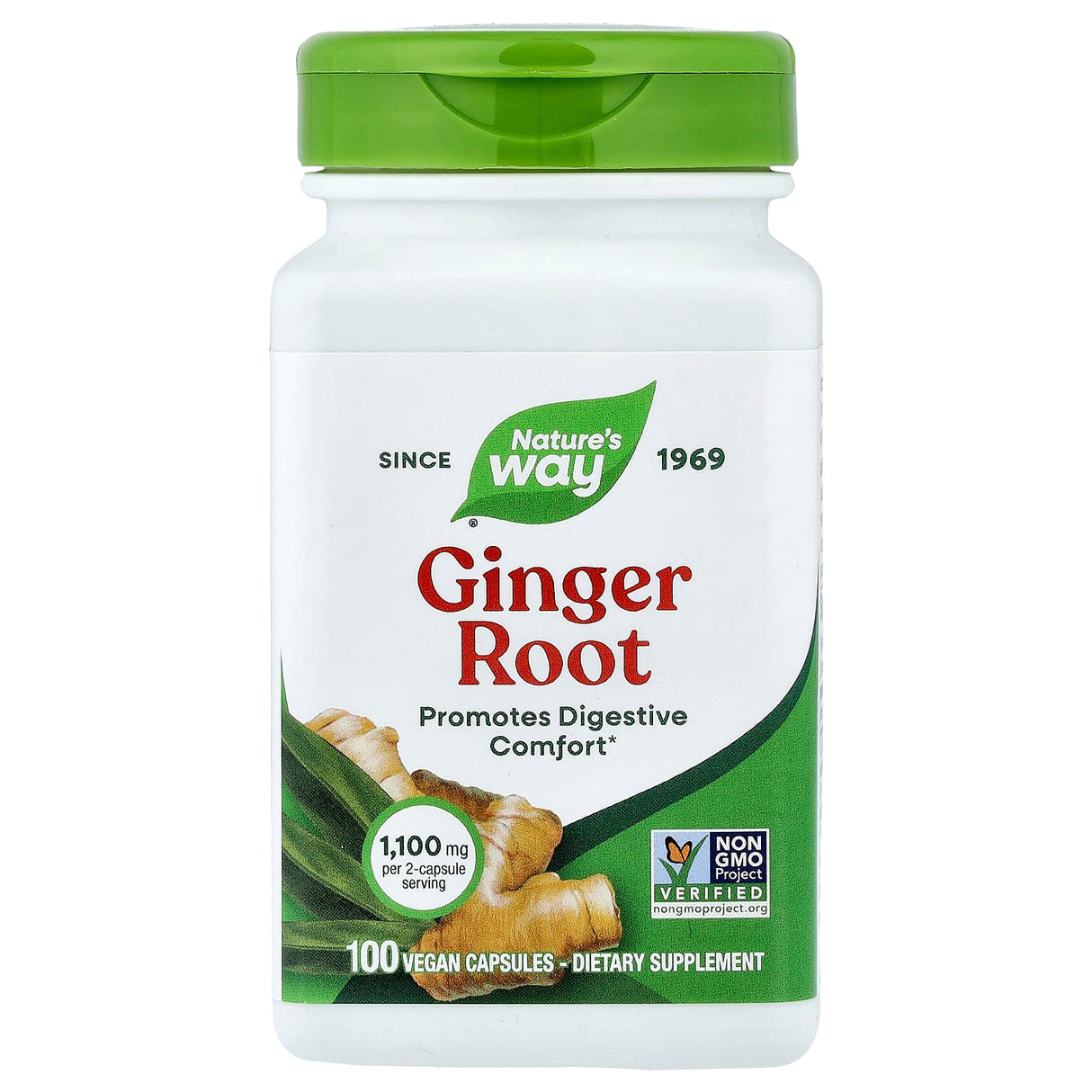 Ginger Root, 550 mg, Nature's Way, 100 Capsule