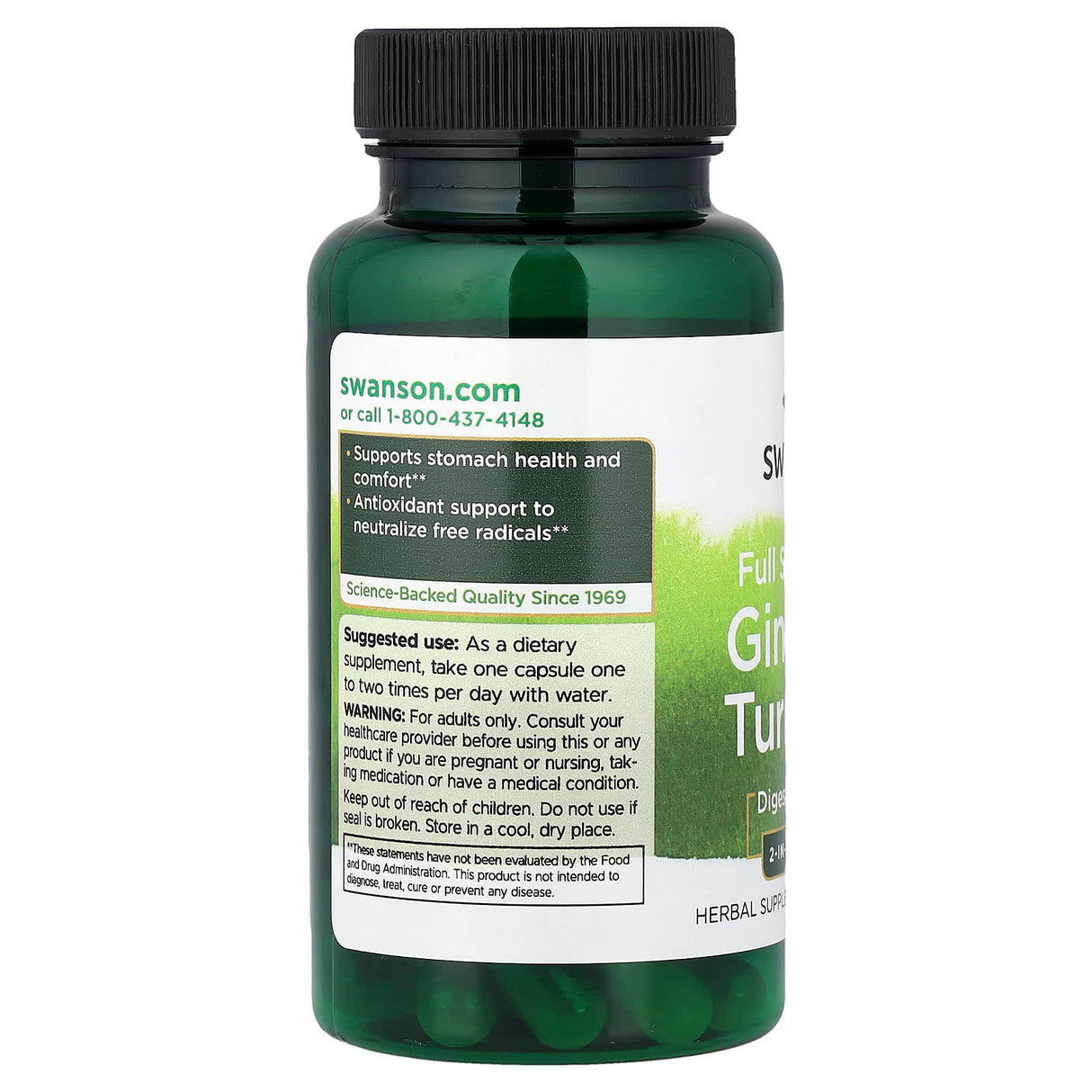 Ginger & Turmeric Full Spectrum, 300mg, Swanson, 60 capsule SW1286