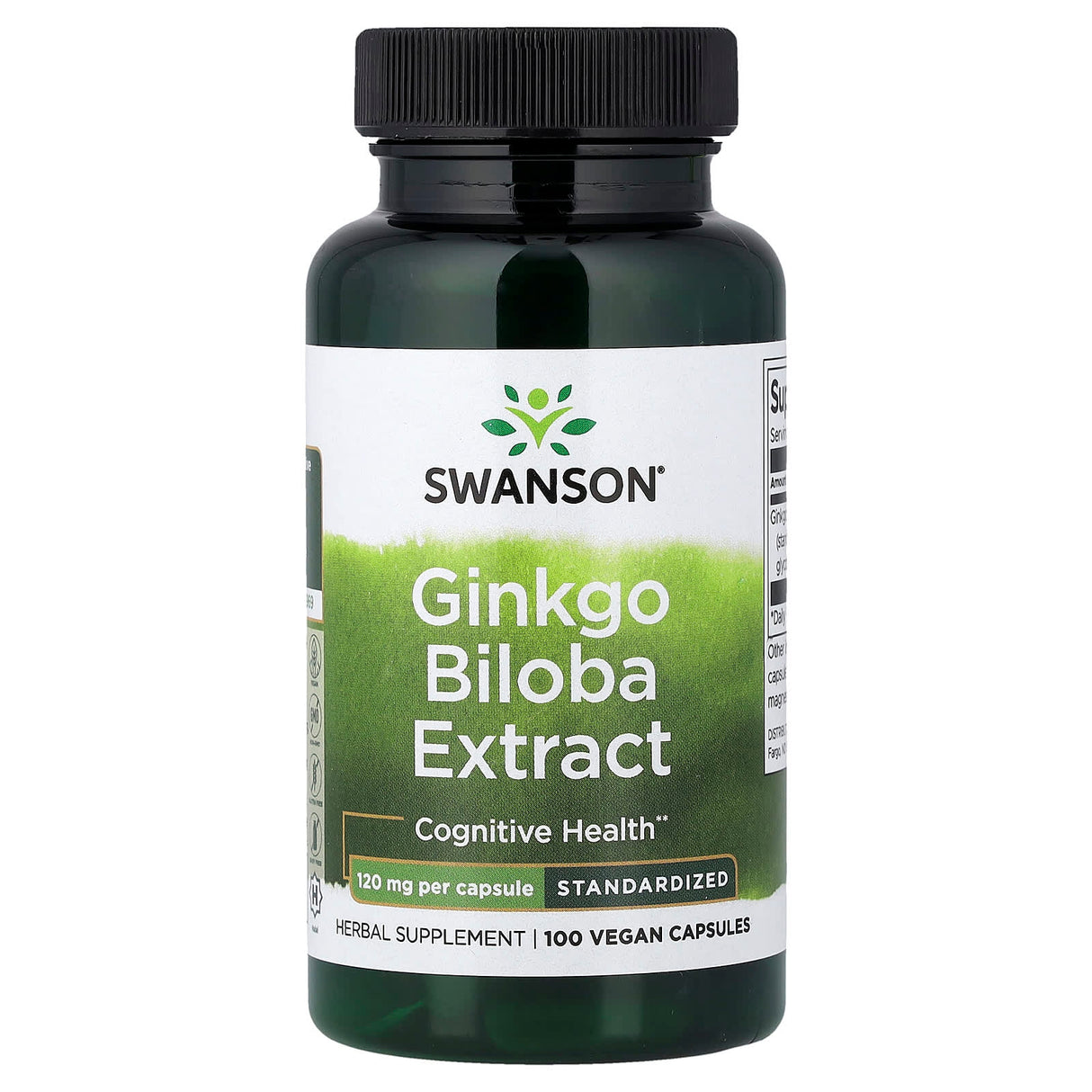 Ginkgo Biloba Extract, 120 mg, Swanson, 100 capsule SWU033