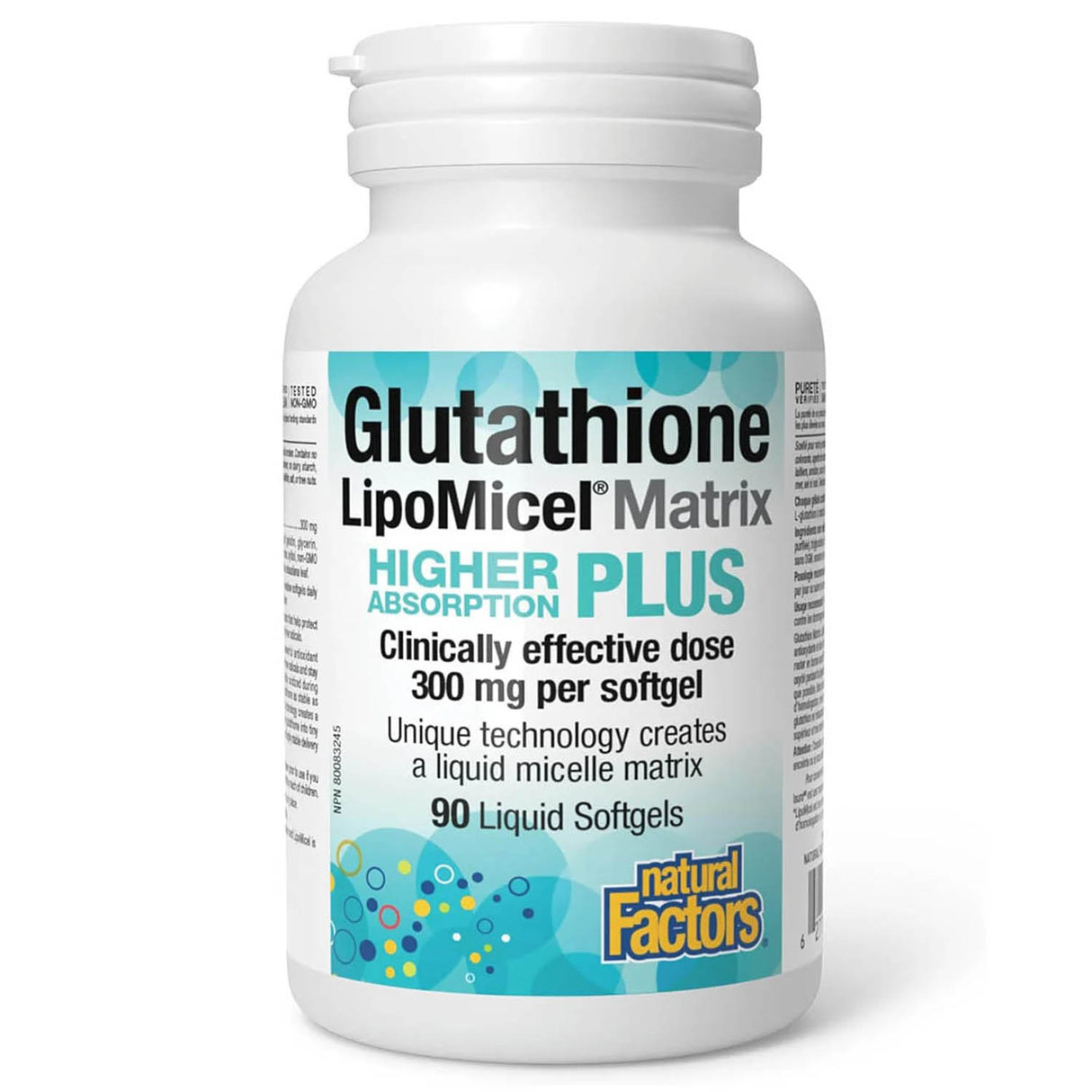 Glutathione LipoMicel Matrix, 300 mg, Natural Factors, 90 softgels