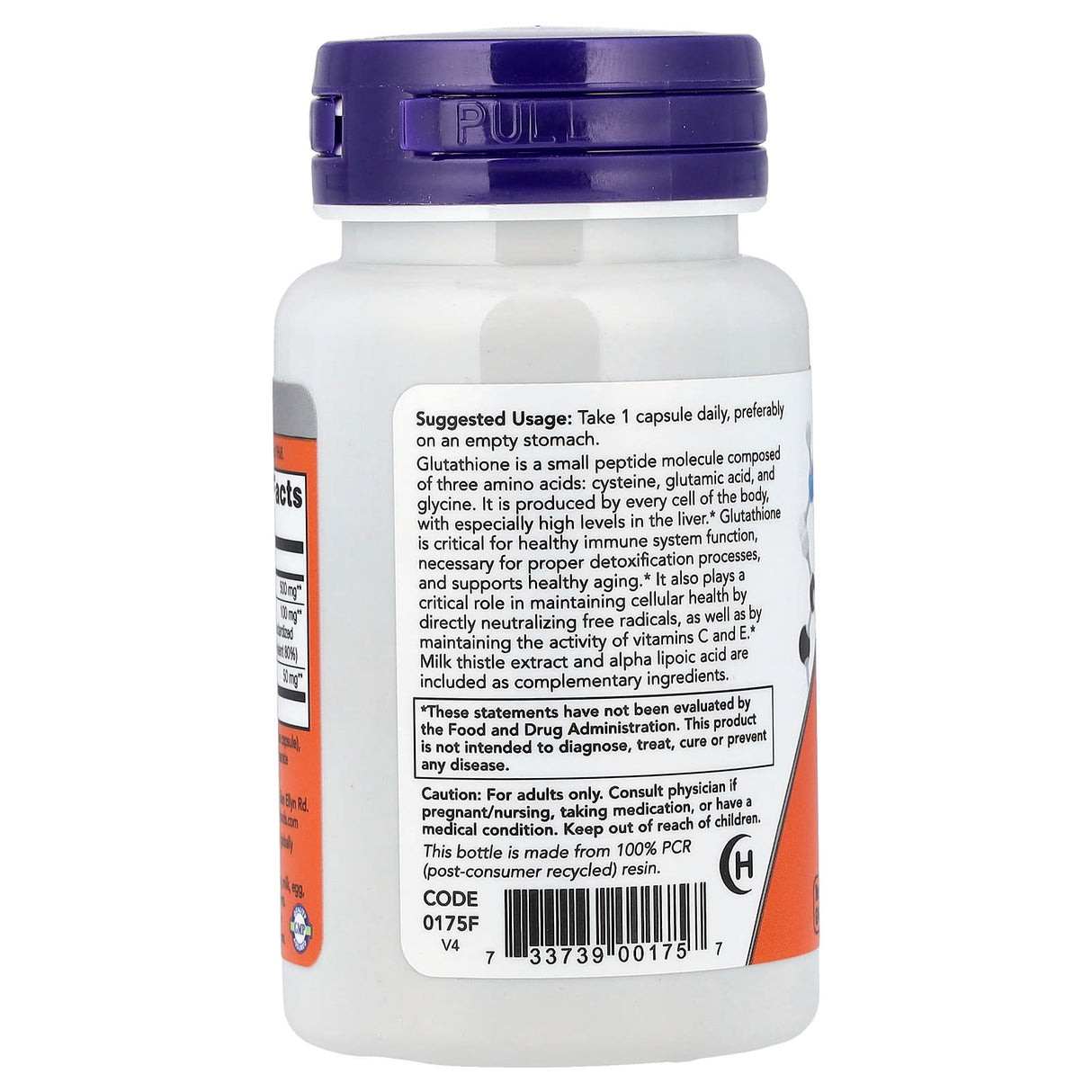 Glutathione (Glutation) 500 mg, Now Foods, 30 capsule