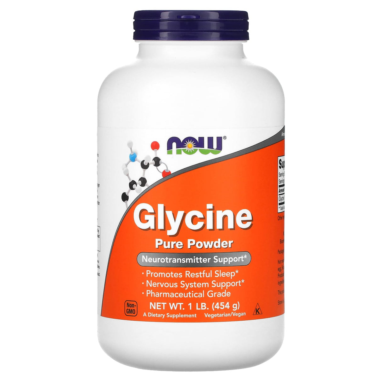 Glycine, Pure Powder (Glicina), Now Foods, 454g