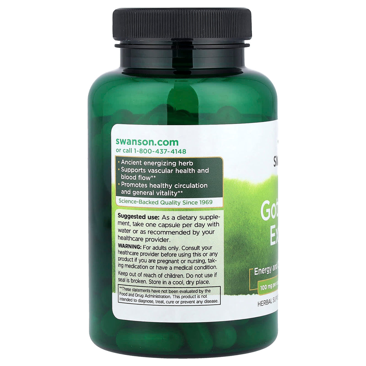 Gotu Kola Extract, 100 mg, Swanson, 120 capsule SWH031