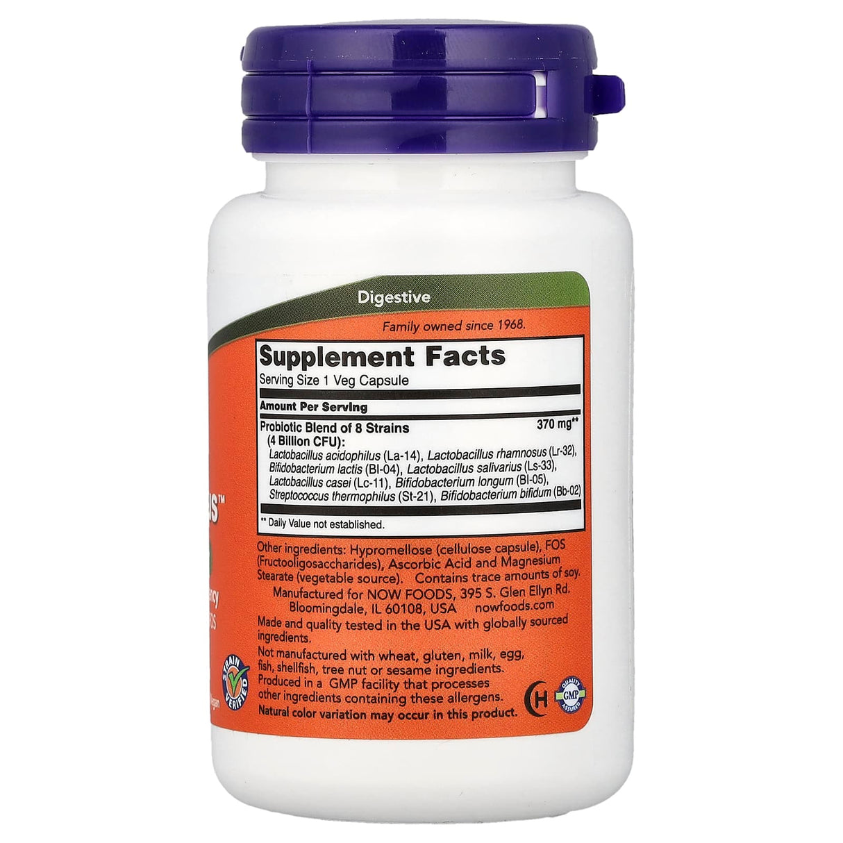 Gr8-Dophilus 8 Strains & 4 Billion, Now Foods, 60 capsule
