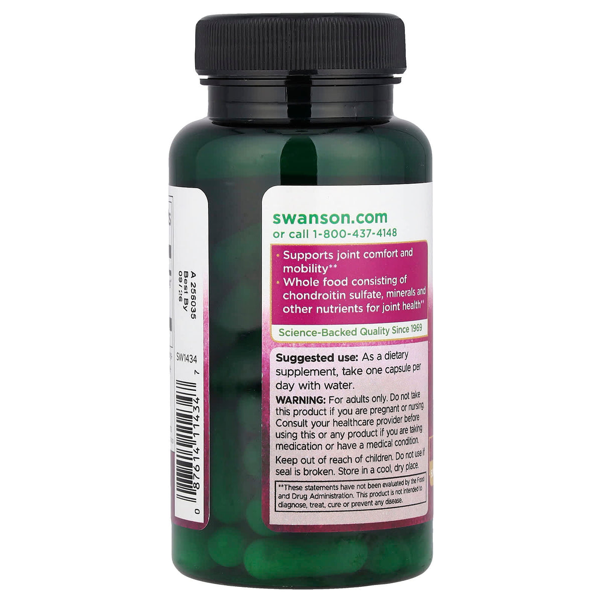 Green Lipped Mussel (Extract Scoica Cochilie Verde), 500mg, Swanson, 60 capsule SW1434
