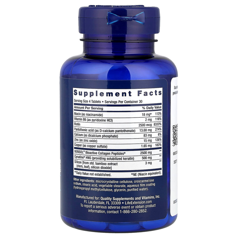 Hair, Skin & Nails, Collagen Plus Formula, Life Extension, 120 tablete