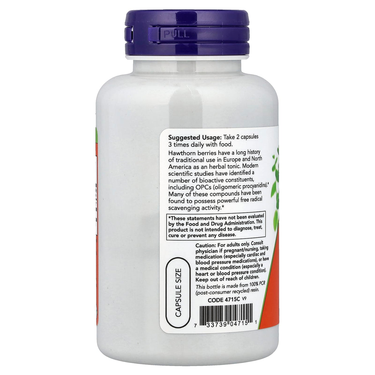 Hawthorn Berry (Paducel), 540mg, Now Foods, 100 capsule