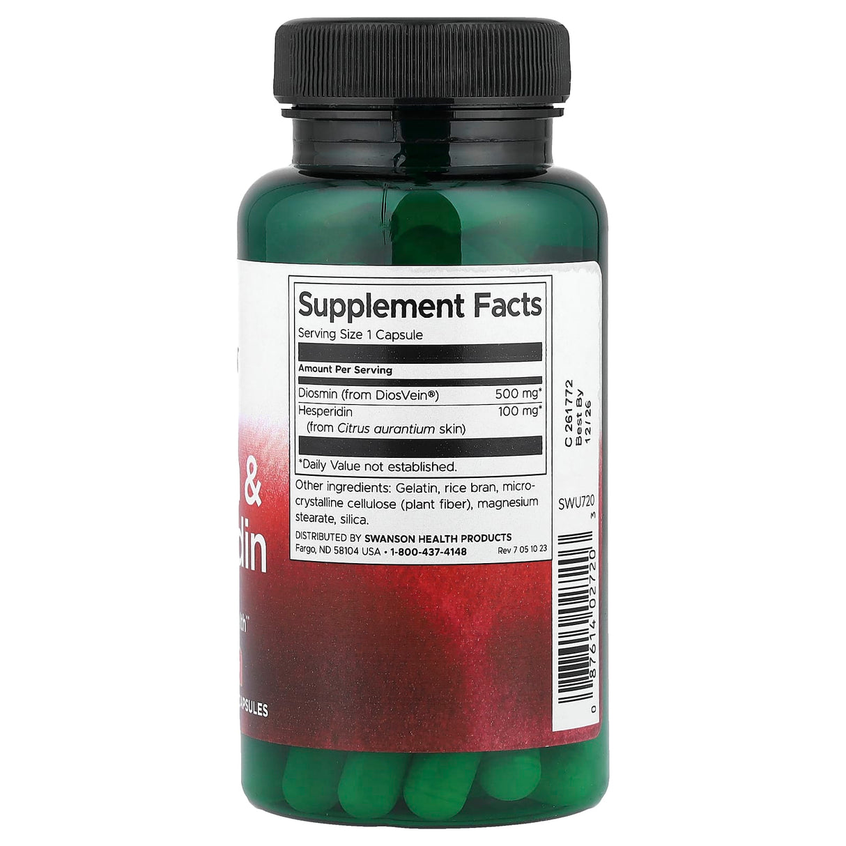 Hesperidina si Diosmina 100 mg/ 500 mg, Swanson, 60 capsule SWU720