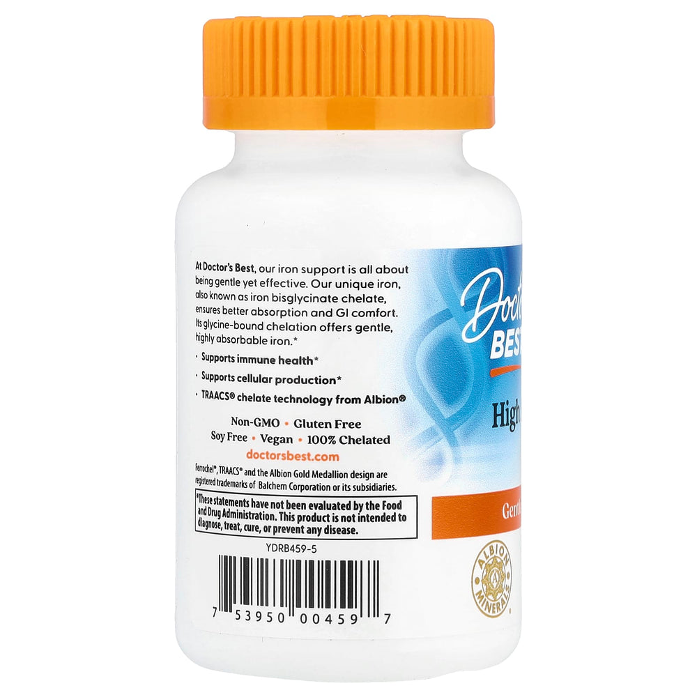 High Absorption Iron, 27 mg, Doctor's Best, 120 tablete