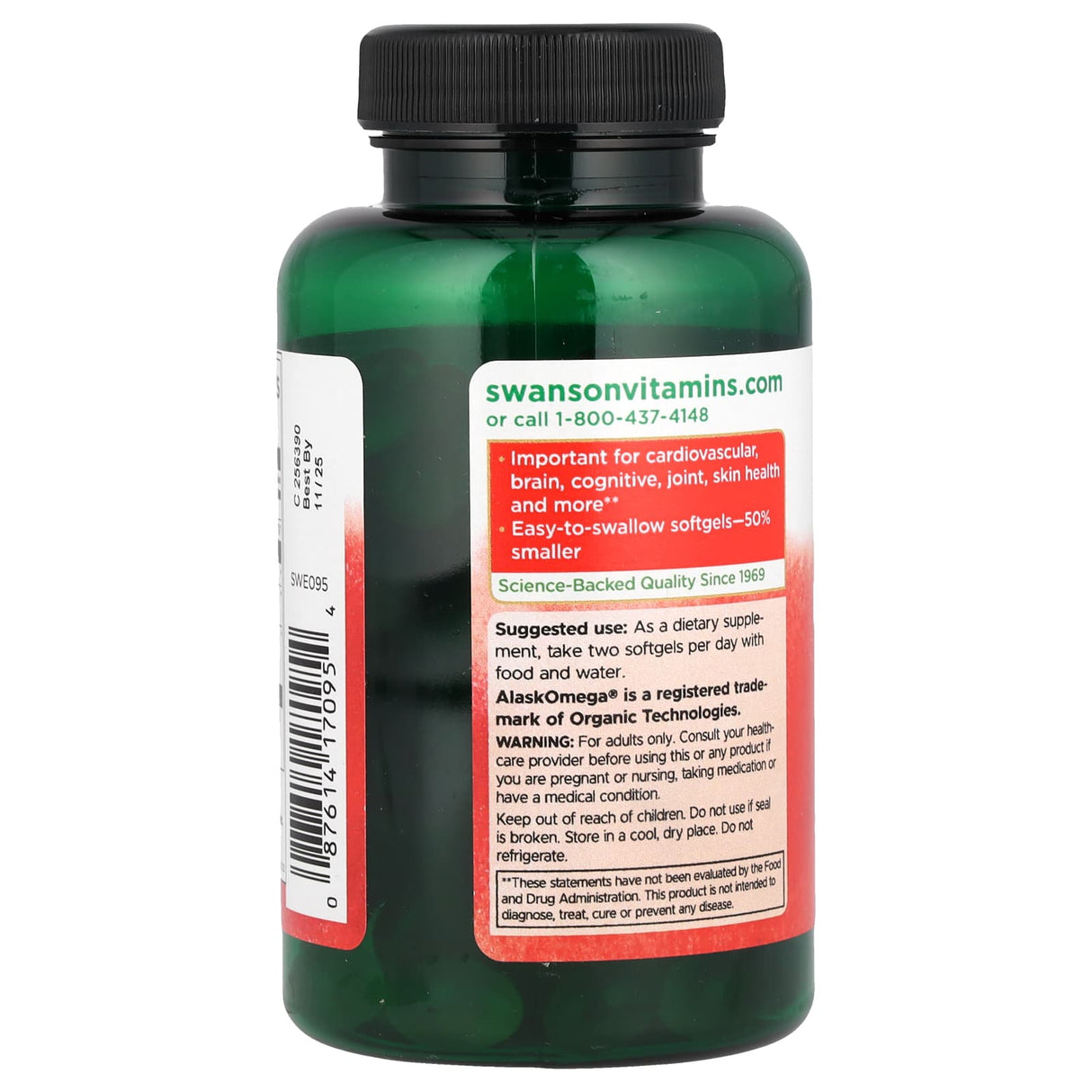 High Concentrate Omega-3, Swanson, 120 mini softgels SWE095