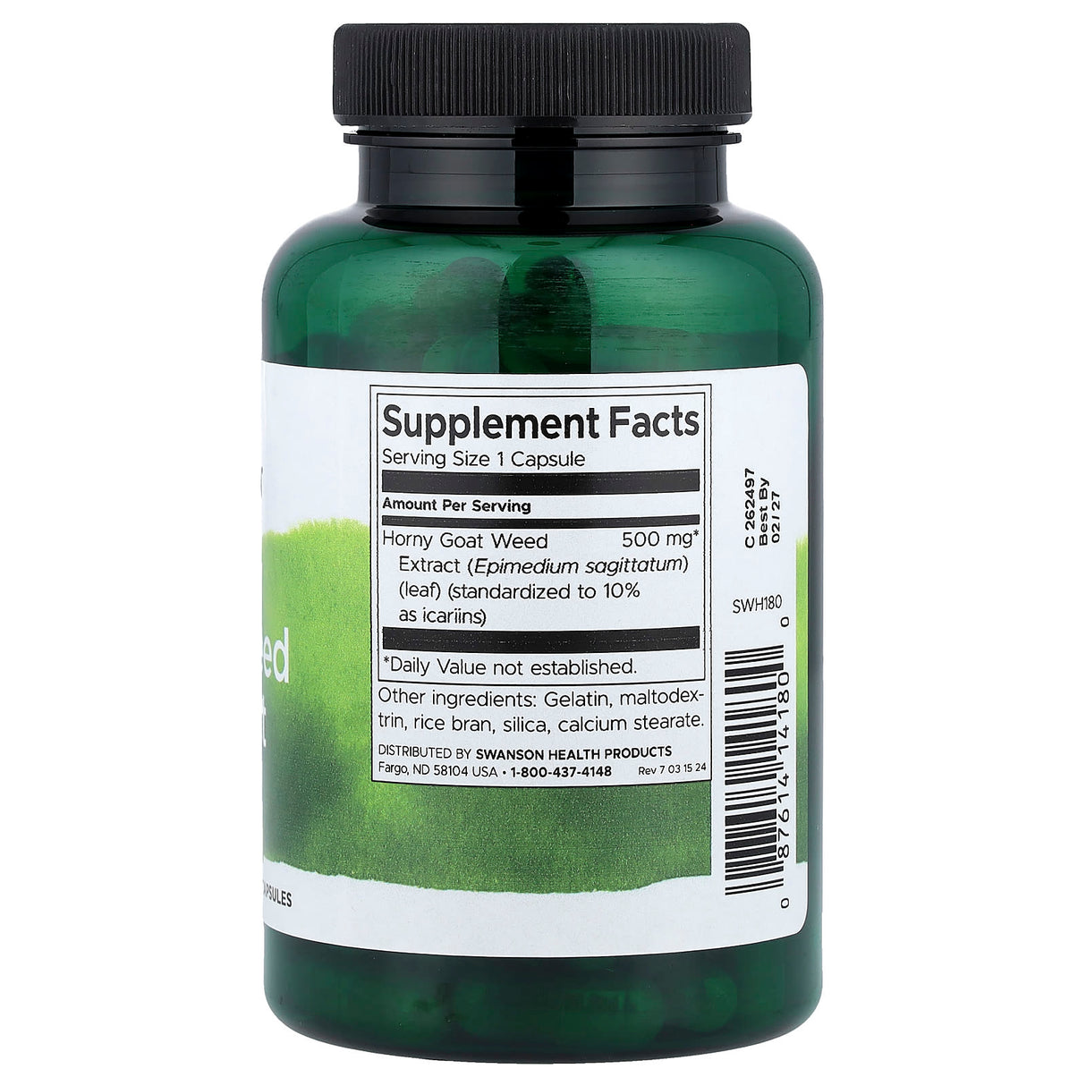 Horny Goat Weed Extract, 500mg, Swanson, 120 tablete SWH180