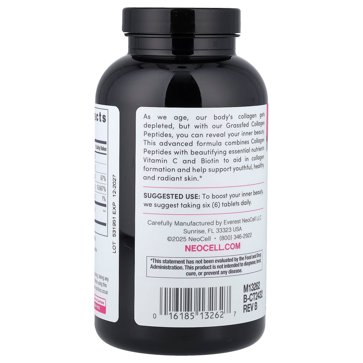 Hydrolyzed Collagen + Vitamin C & Biotin, NeoCell, 270 tablete