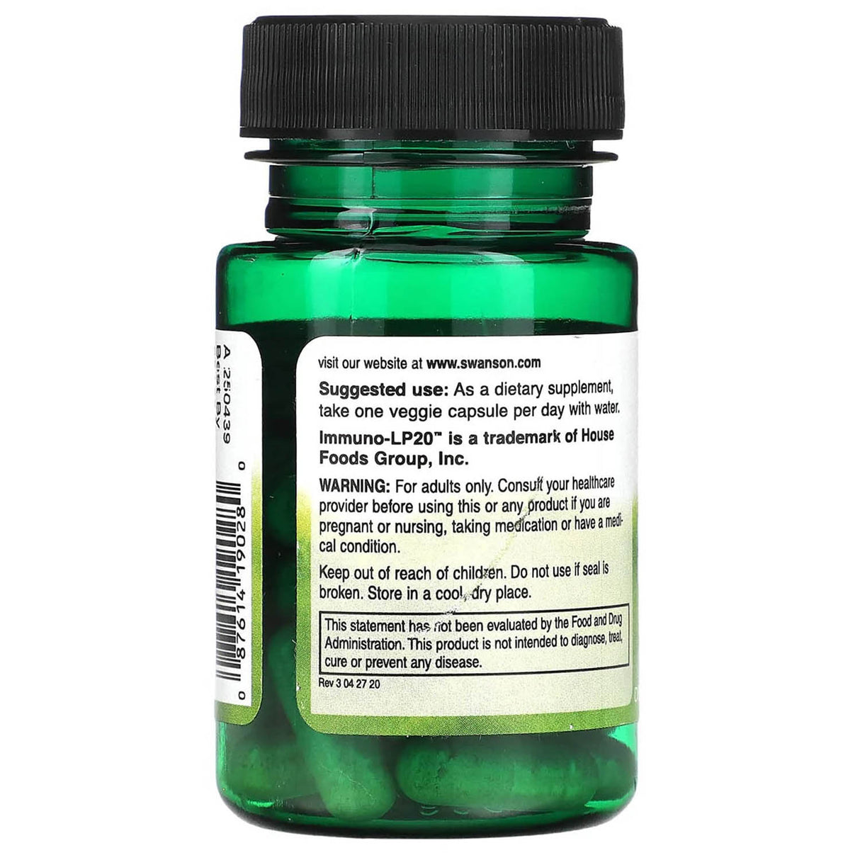 Immunobiotic, Lactobacillus plantarum, Swanson, 30 capsule SWA028
