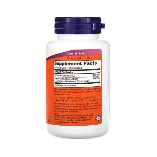 Indole-3-Carbinol (I3C) 200mg, Now Foods, 60 capsule