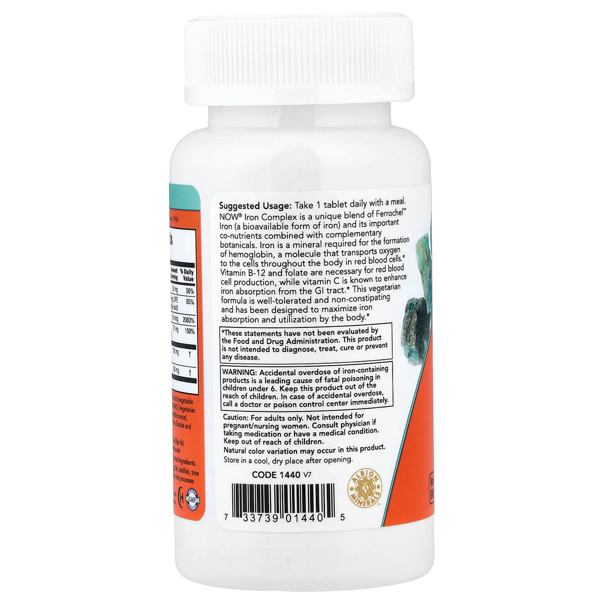 Iron Complex (Fier), Now Foods, 100 tablete