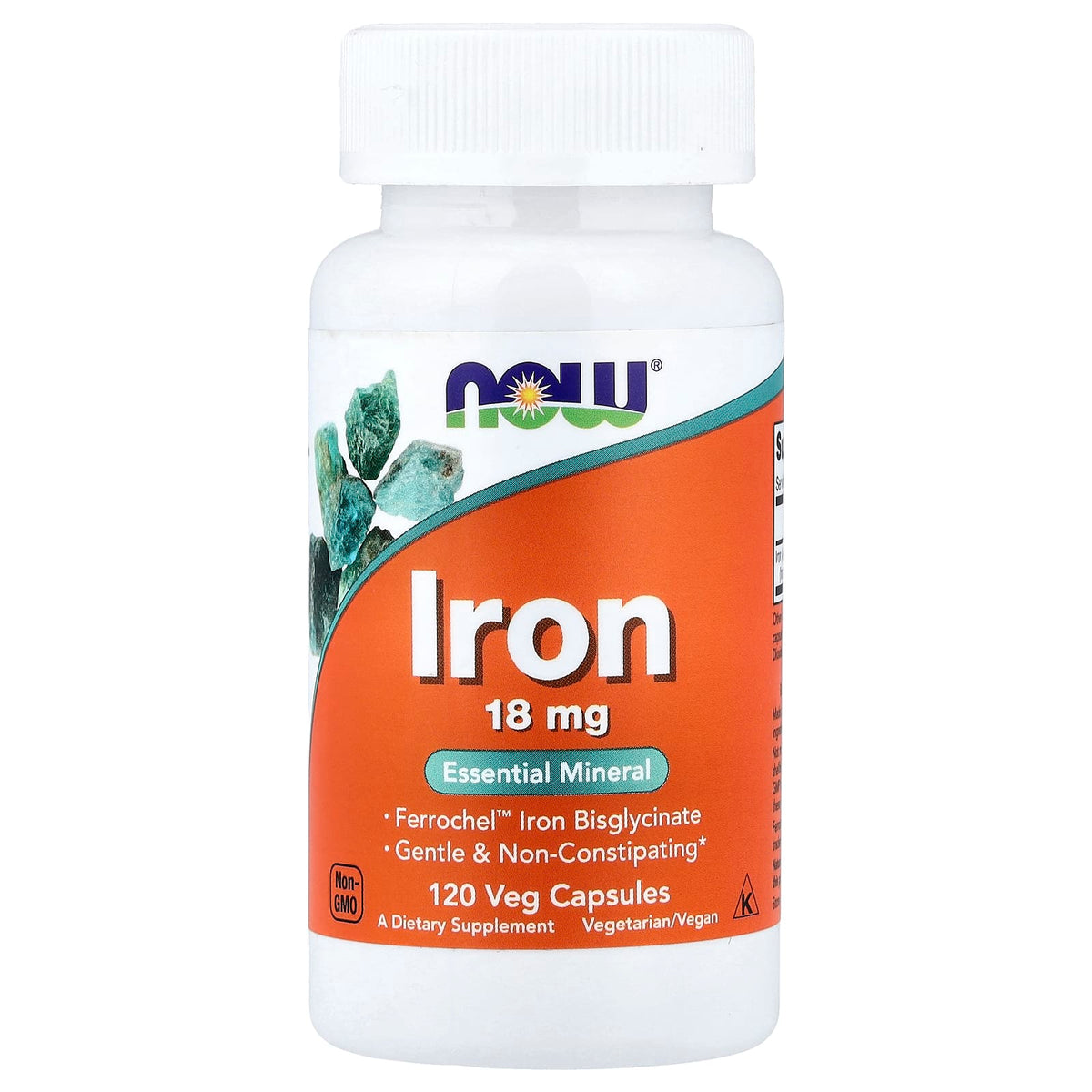 Iron (Fier), 18 mg, Now Foods, 120 capsule