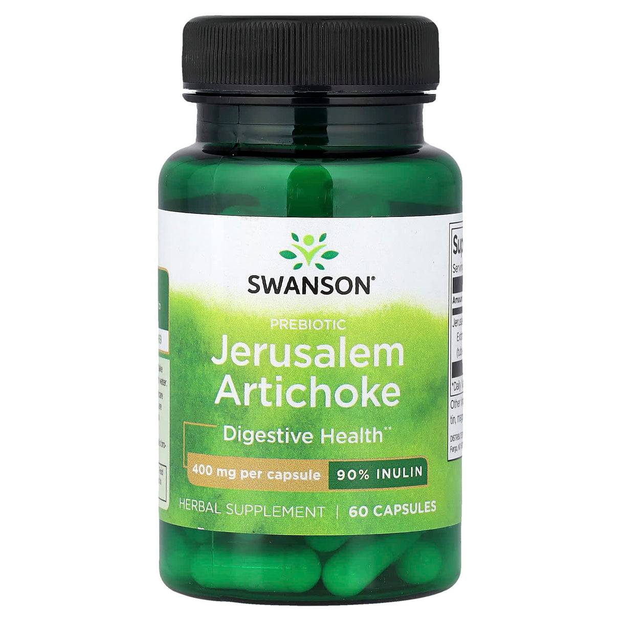 Jerusalem Artichocke Prebiotic, 400 mg, Swanson, 60 capsule SW1298