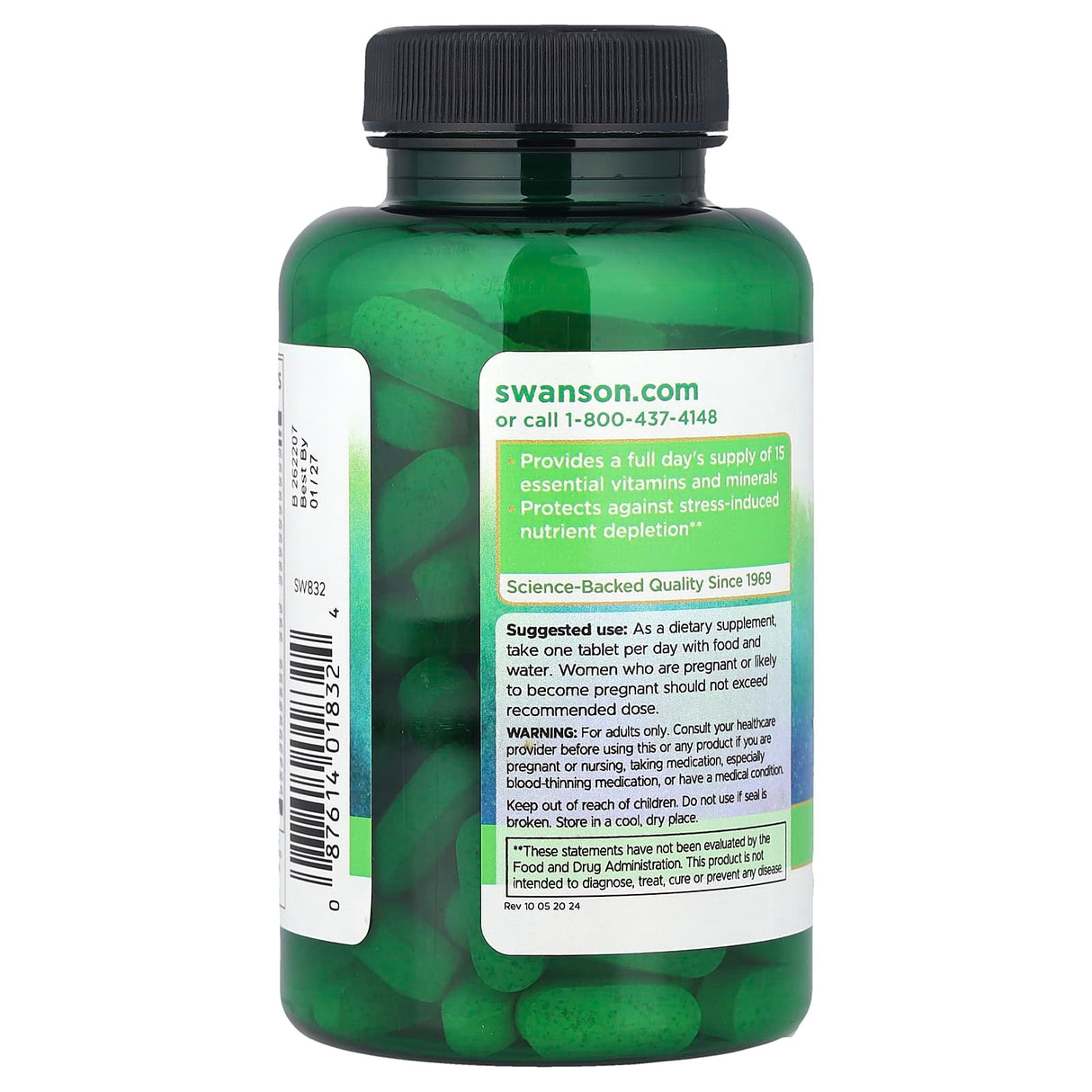 Just One Multivitamin without Iron, Swanson, 130 tablete SW832