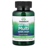 Just One Multi with Iron (Multivitamine cu Fier), Swanson, 130 tablete SW250