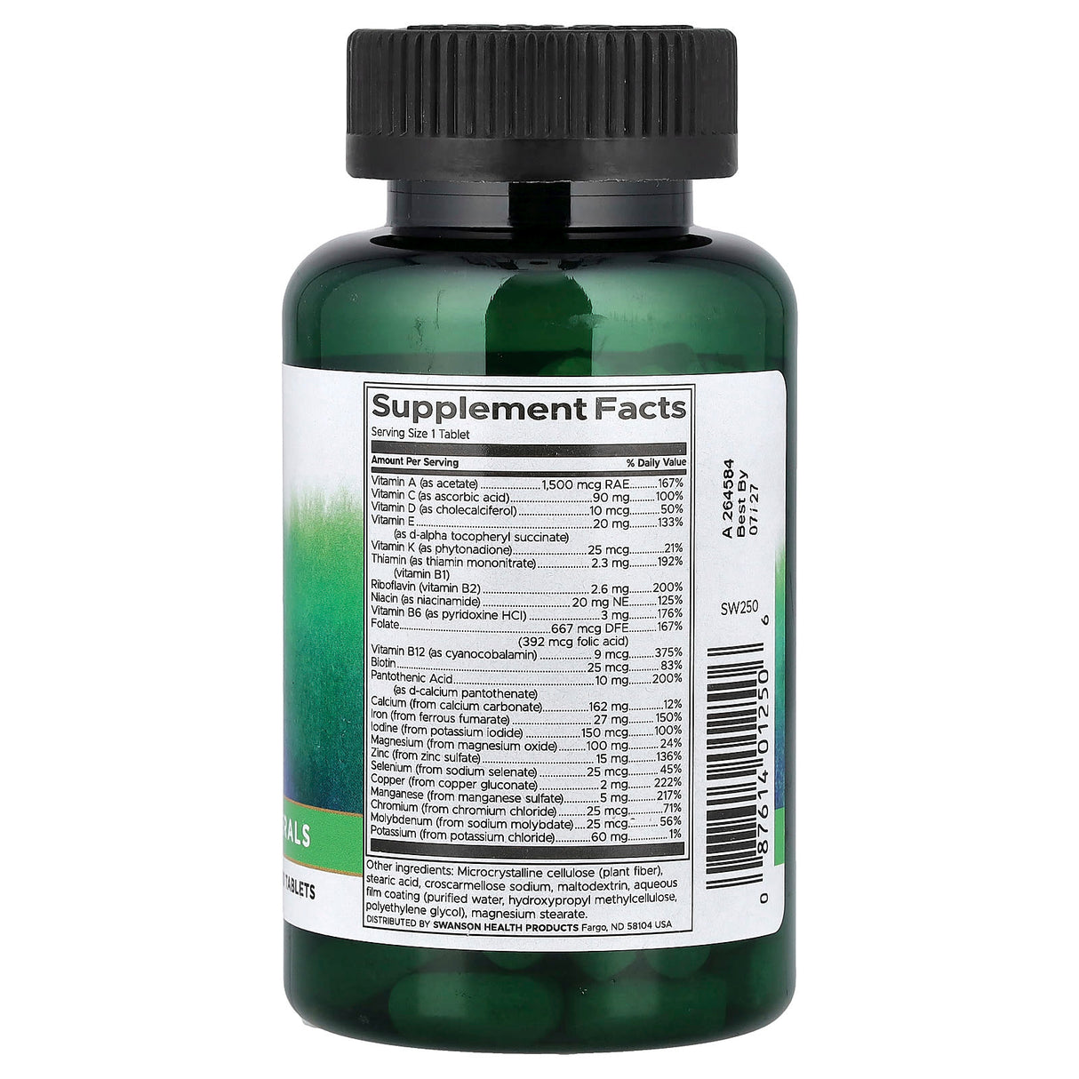 Just One Multi with Iron (Multivitamine cu Fier), Swanson, 130 tablete SW250