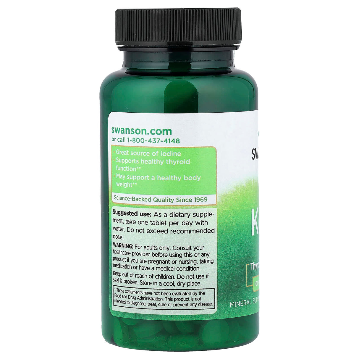 Kelp Iodine Source, Swanson, 250 tablete SW1745