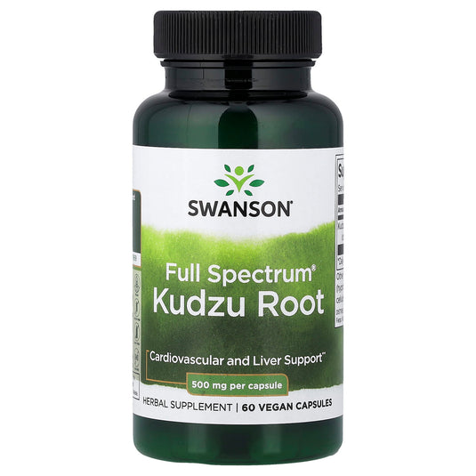 Kudzu Root Full Spectrum, 500mg, Swanson, 60 capsule SW1034