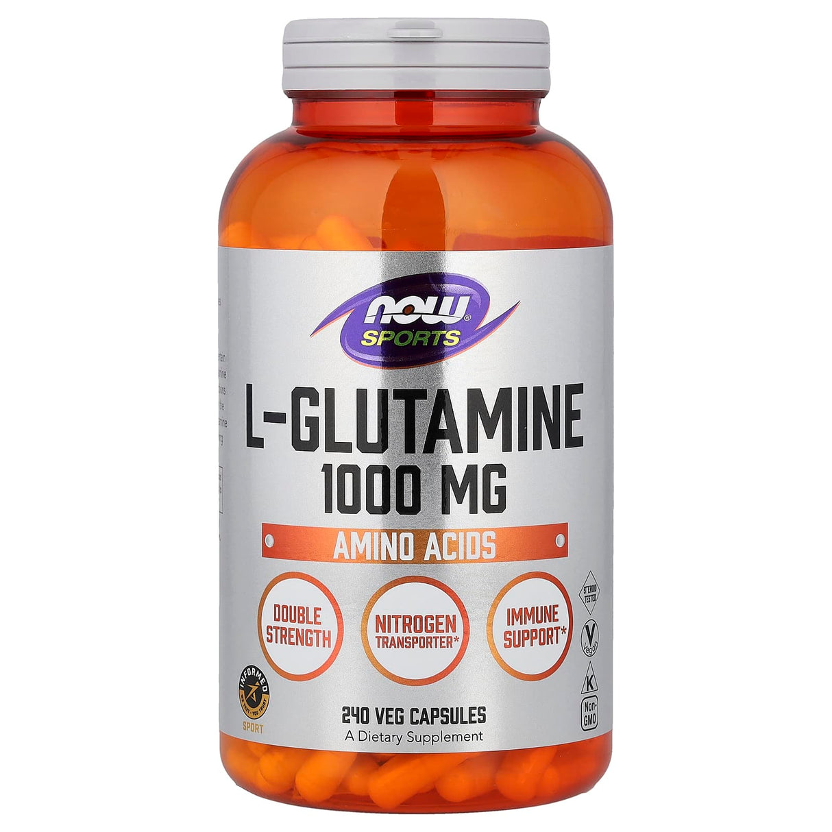 L-Glutamine, 1000 mg, Now Foods, 240 capsule