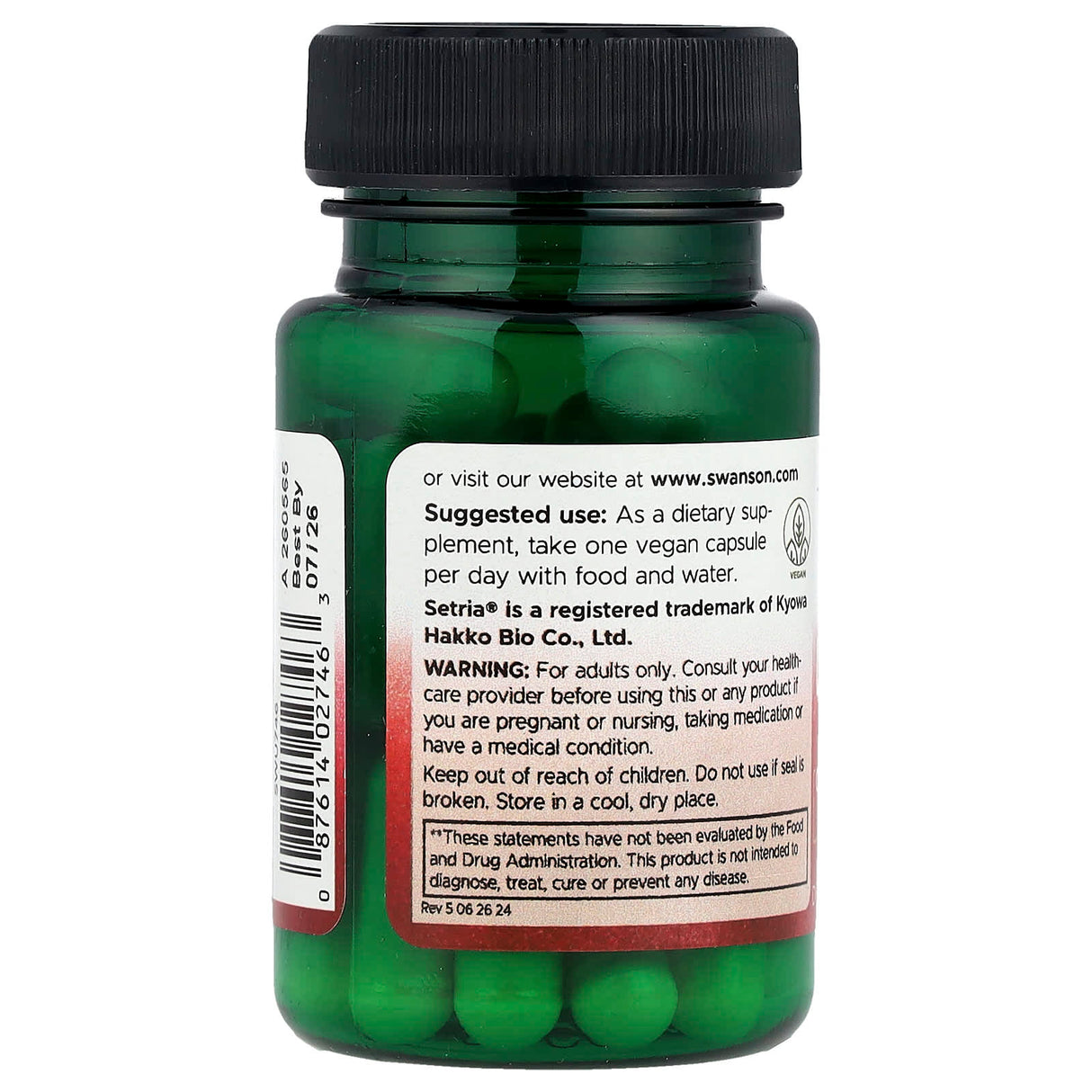 L-Glutathione 200 mg with CoQ10, 100 mg, Swanson, 30 capsule SWU746